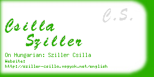 csilla sziller business card